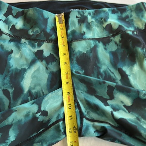 Ideology Abstract Green Camo Mesh Outer Leg Panel Leggings Workout Pants Sz 1X - Picture 9 of 11